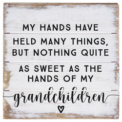 Hands Of Grandchildren - Perfect Pallet Petites: 6" x 6" x 1"