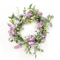 Purple Wildflowers Wreath, 24"