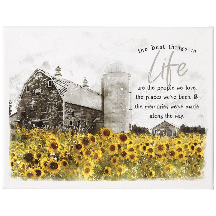 Best Things In Life Farm - Wrapped Canvas