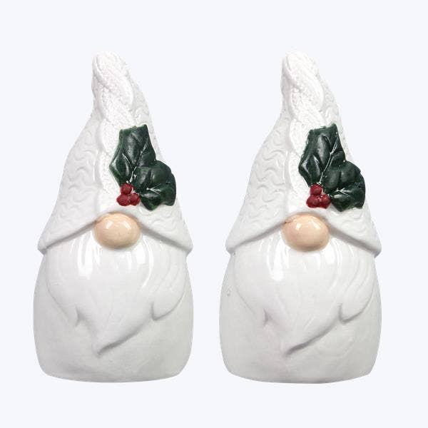 Wintergreen Christmas Ceramic Salt & Pepper Shaker Set
