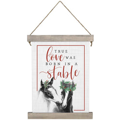 True Love Stable - Hanging Canvas: 10" x 17" x .375"