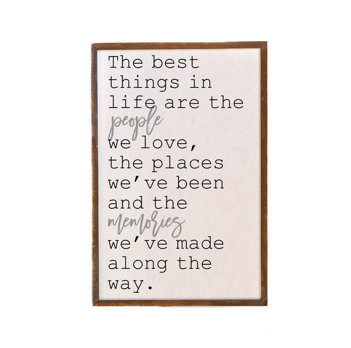 12X18 The Best Things In Life Wooden Wall Hanging