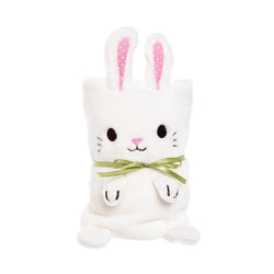 SALE Easter Bunny Rabbit White Blanket