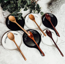 NEW Larger Spoon Rests & Wooden Spoon Set, Kitchen Gifts