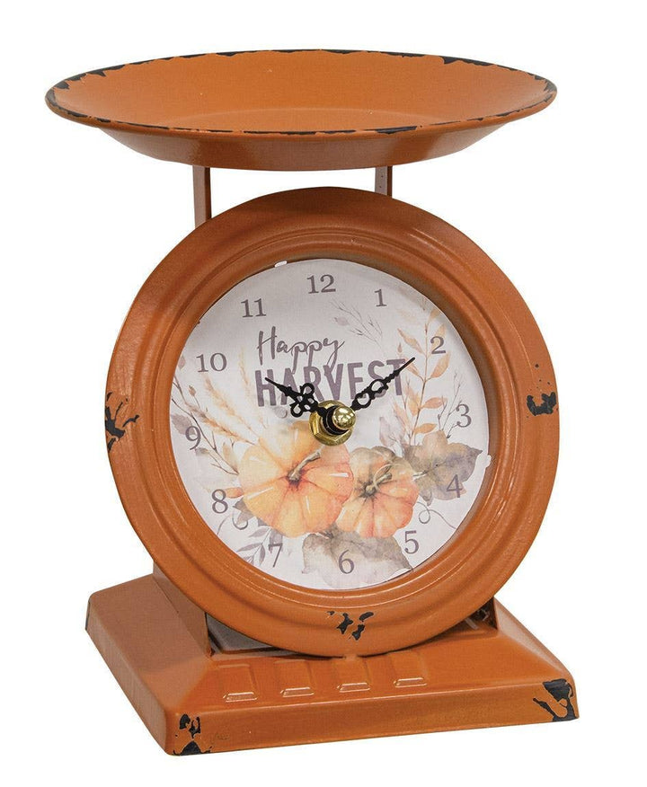 Vintage Happy Harvest Old Town Scale Clock