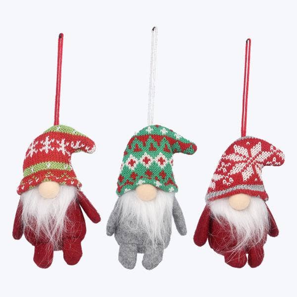 Fabric Christmas Gnome Ornament