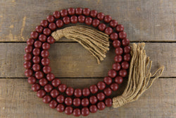 Cranberry Beaded Garland 59in