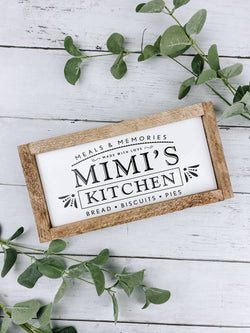 Mimi Kitchen Fresh Bread Biscuits and Pies Subway Tile Sign