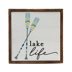 10x10 Lake Life Sign With Paddles