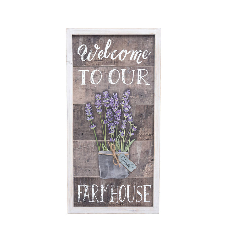 Lavender Welcome To Our Farmhouse Wall Decor
