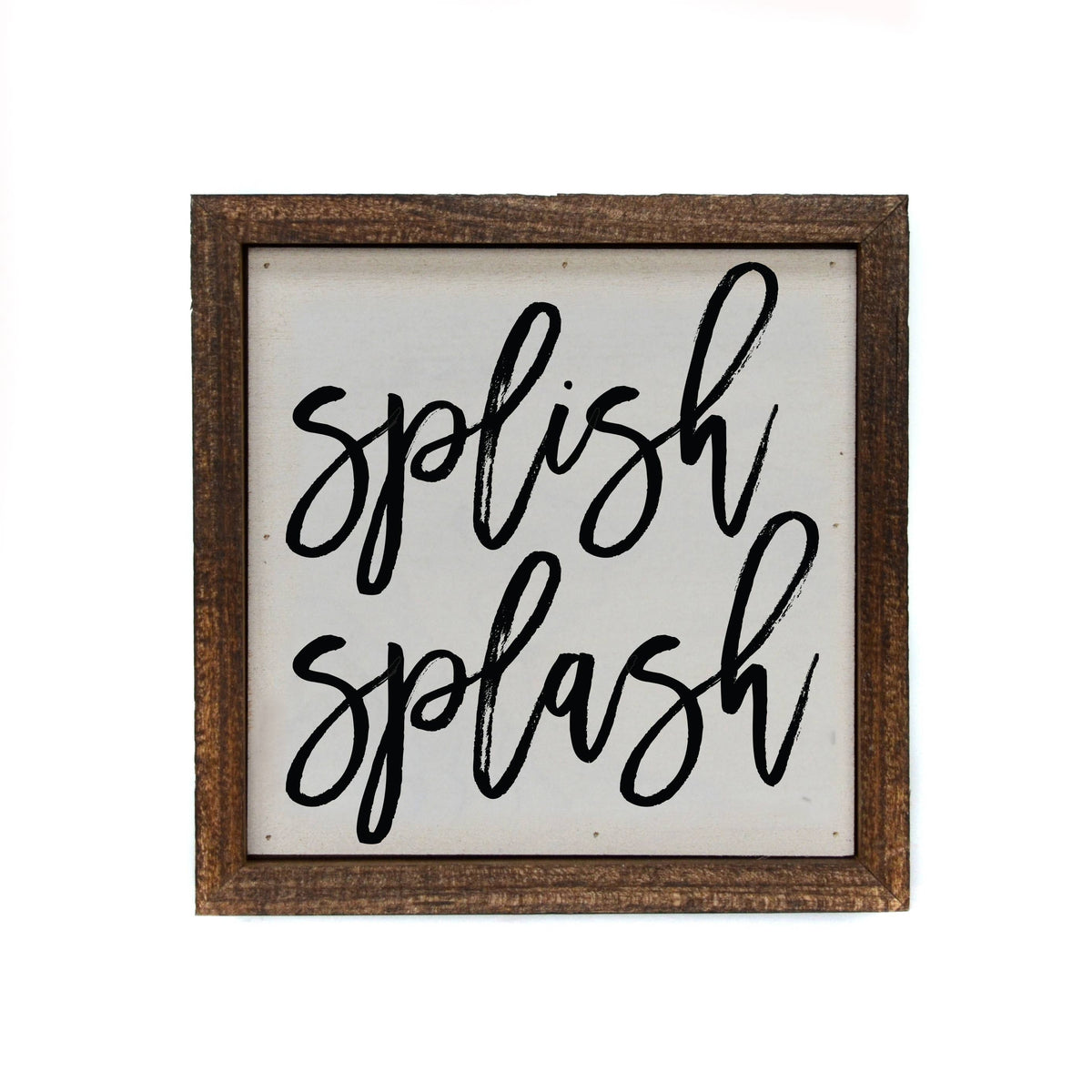 Spalsh Signage 6X6 Splish Splash Kids Bathroom Sign - Wooden Decor – Creative ...