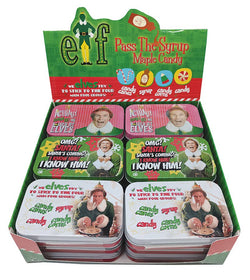 Buddy the Elf Movie Maple Candy Filled Christmas Tins, 18ct