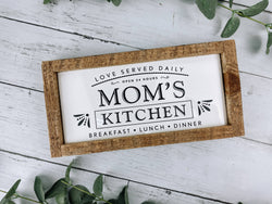 Moms Kitchen Subway Tile Sign