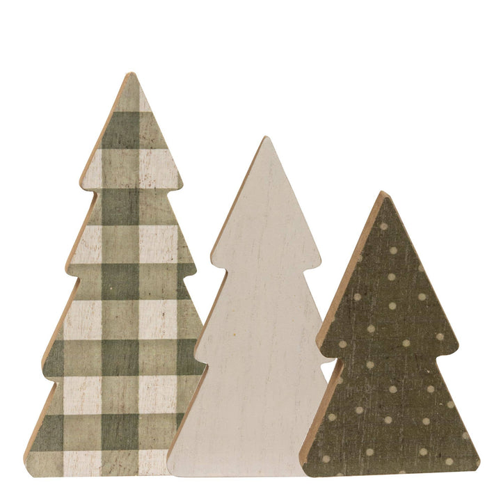 3/Set, Country Print Chunky Trees