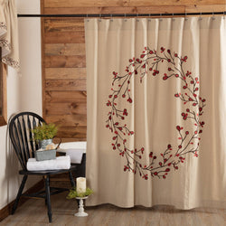 Twig And Berry Vine Shower Curtain 72Lx72W