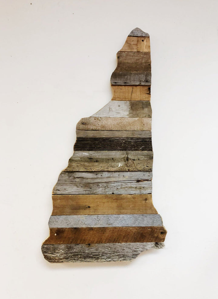 Reclaimed Barn Wood New Hampshire State Cutout